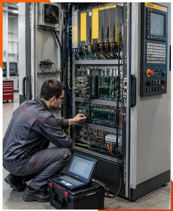 Ремонт систем ЧПУ FANUC промышленных станков в Новомосковске