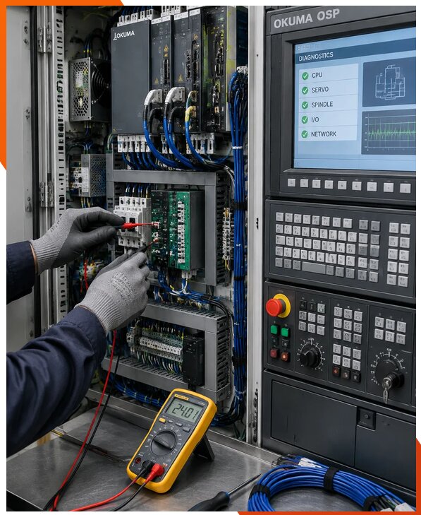 Ремонт систем ЧПУ Okuma OSP в Новомосковске